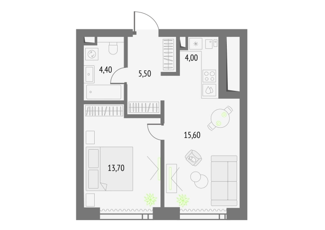 Купить однокомнатную квартиру у метро Бутырская  в Москве. Вариант № 151088, 0, площадь -  квм, цена 27711727 рублей