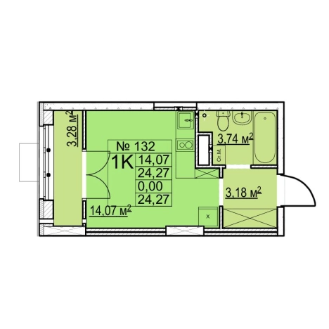 Купить Студию у метро Ленинская в Нижнем Новгороде. Вариант № 139197, 0, площадь -  квм, цена 4740000 рублей