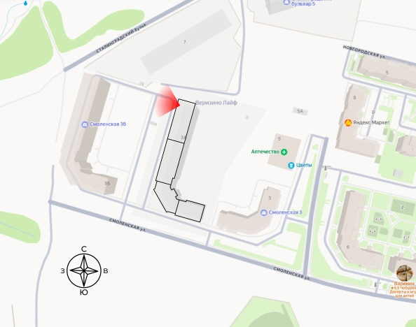 Купить квартиру в ЖК "Смоленская 3А" в смарт-квартале VERIZINO life в Владимире. Вариант № 949038, 4, площадь -  квм, цена 4238900 рублей