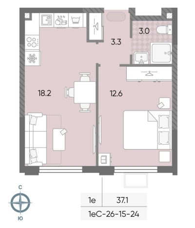 Купить однокомнатную квартиру в новостройках в ЖК Лучи в Москве. Вариант № 8183025, 0, площадь -  квм, цена 14789395 рублей