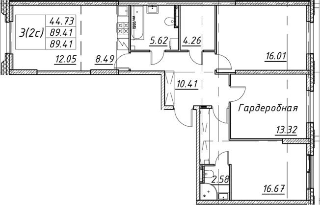 Купить трехкомнатную квартиру в новостройках у метро Елизаровская в Санкт-Петербурге. Вариант № 7851017, 0, площадь -  квм, цена 28032896 рублей