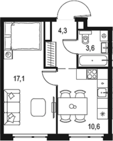 Купить квартиру в ЖК Level Мичуринский в Москве. Вариант № 3560653, 0, площадь - квм, цена 16812363 рублей