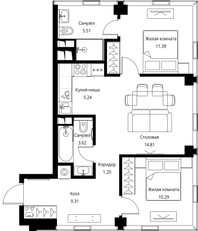 Купить квартиру у метро Мякинино в Москве. Вариант № 363434, 0, площадь - квм, цена 29964148 рублей
