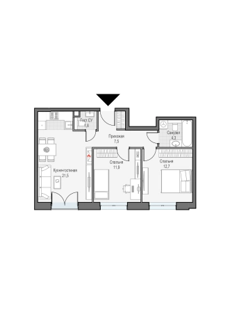 Купить квартиру на улице Академика Королёва в Москве. Вариант № 62809, 0, площадь - квм, цена 35130000 рублей