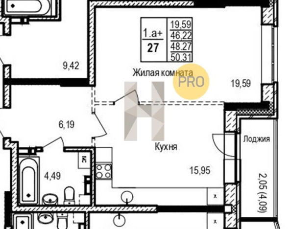 Купить однокомнатную квартиру в новостройках в ЖК Сказка в Ижевске. Вариант № 71737, 0, площадь -  квм, цена 3652050 рублей