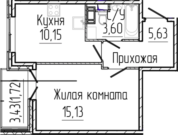 Купить однокомнатную квартиру в Сертолове. Вариант № 7979497, 0, площадь -  квм, цена 6666320 рублей
