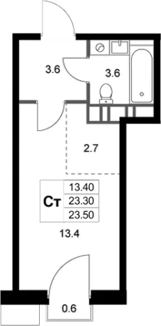 Купить Студию на улице Октябрьский проспект в Люберцах. Вариант № 138318, 0, площадь - квм, цена 4957325 рублей