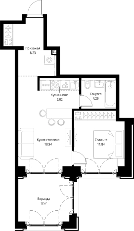 Купить однокомнатную квартиру у метро Мякинино в Москве. Вариант № 144073, 0, площадь -  квм, цена 36640228 рублей