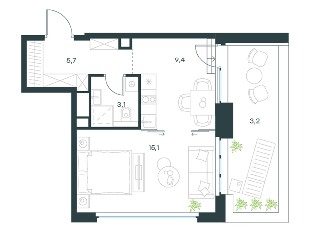 Купить однокомнатную квартиру у метро Кожуховская в Москве. Вариант № 152060, 0, площадь -  квм, цена 29612747 рублей
