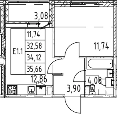Купить двухкомнатную квартиру в новостройках в ЖК Полис ЛАВрики в Мурине. Вариант № 7267416, 0, площадь -  квм, цена 6733888 рублей