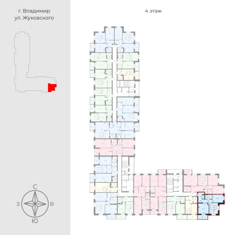 Купить квартиру на вторичке на улице Молодёжная в Владимирской области. Вариант № 10599325, 1, площадь -  квм, цена 7786375 рублей