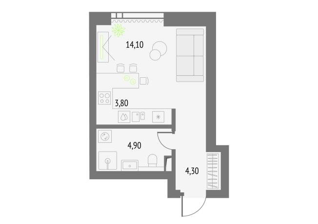 Купить Студию в СВАО в Москве. Вариант № 151235, 0, площадь -  квм, цена 23114303 рублей