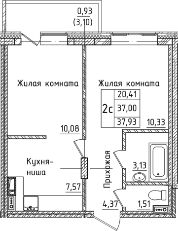 Купить двухкомнатную квартиру у метро Шереметьевская в Лобне. Вариант № 128679, 0, площадь -  квм, цена 5504259 рублей
