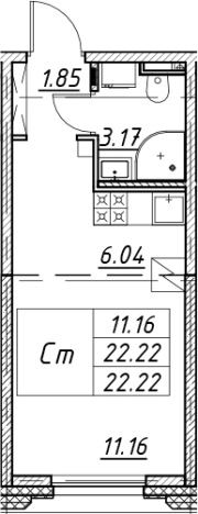 Купить Студию в ЖК Цивилизация на Неве в Санкт-Петербурге. Вариант № 7849840, 0, площадь -  квм, цена 7287093 рублей