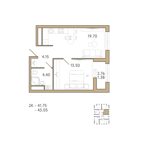 Купить однокомнатную квартиру на улице 2-й проезд Свердлова в Пензе. Вариант № 153006, 0, площадь -  квм, цена 5897850 рублей