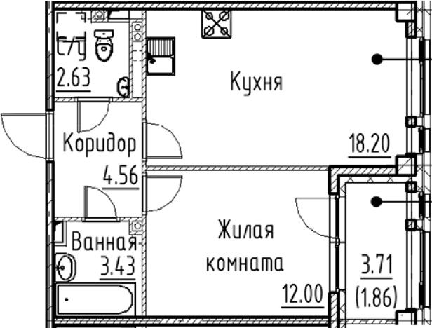 Купить двухкомнатную квартиру в новостройках в ЖК Кронфорт в Санкт-Петербурге. Вариант № 6830491, 0, площадь -  квм, цена 11564160 рублей