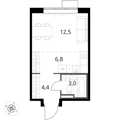 Купить квартиру в ЖК 1-й Донской в Московской области. Вариант № 9905529, 0, площадь -  квм, цена 9676080 рублей