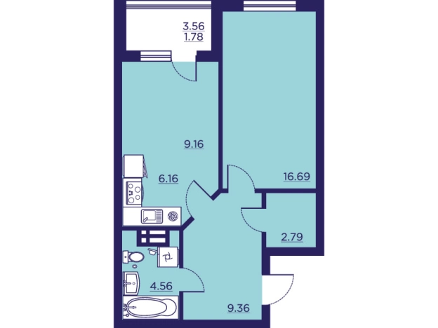 Купить трехкомнатную квартиру в ЖК Городские Сады в Воронеже. Вариант № 1020434, 0, площадь -  квм, цена 14693785 рублей