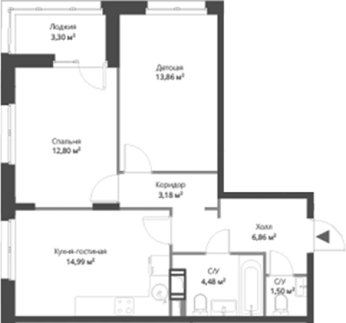 Купить трехкомнатную квартиру на улице Златоглавая в Сертолове. Вариант № 6057355, 0, площадь -  квм, цена 9460055 рублей