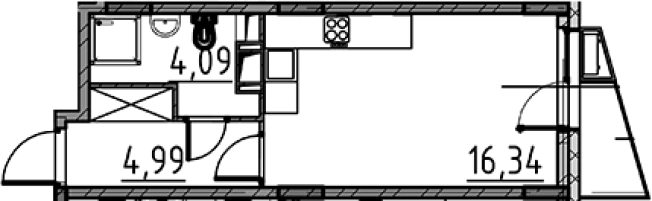 Купить Студию у метро Парнас в Сертолове. Вариант № 8470381, 0, площадь -  квм, цена 4402758 рублей