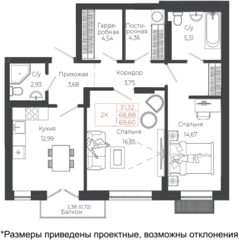 Купить двухкомнатную квартиру в новостройках на улице Южный тракт в Алтайском крае. Вариант № 7629954, 0, площадь -  квм, цена 16216800 рублей
