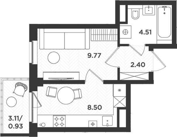 Купить однокомнатную квартиру в ЖК Новокасимово в Ленинградской области. Вариант № 7204317, 0, площадь - квм, цена 3847778 рублей