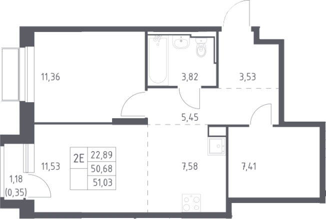 Купить однокомнатную квартиру в ЖК Долина Яузы в Мытищах. Вариант № 2569980, 0, площадь -  квм, цена 15185754 рублей