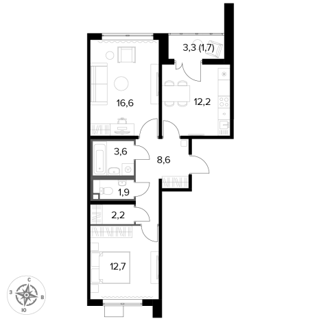 Купить квартиру в ЖК 1-й Лермонтовский в Люберцах. Вариант № 9876787, 0, площадь -  квм, цена 18099900 рублей