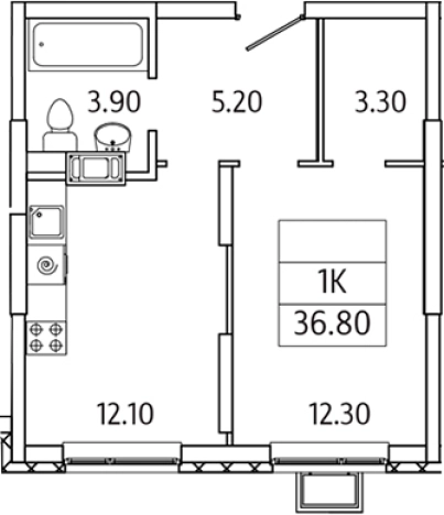 Купить однокомнатную квартиру в новостройках у метро Домодедовская в Московской области. Вариант № 128721, 0, площадь -  квм, цена 7103184 рублей