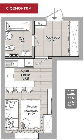 Купить однокомнатную квартиру в ЖК Nova apart Нова апарт (НОВОСИБИРСК) в Новосибирске. Вариант № 10024738, 0, площадь -  квм, цена 5580000 рублей