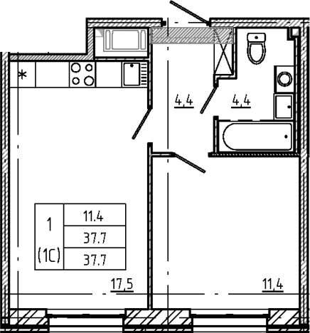 Купить двухкомнатную квартиру у метро Ладожская в Санкт-Петербурге. Вариант № 6243325, 0, площадь -  квм, цена 12324959 рублей