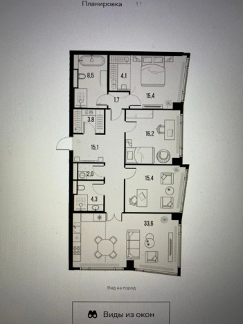 . Вариант № 6262469, 11, площадь - 120 квм, цена 84900000 рублей