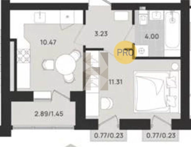 Купить однокомнатную квартиру в районе Московский в Калининграде. Вариант № 104905, 0, площадь -  квм, цена 3410000 рублей