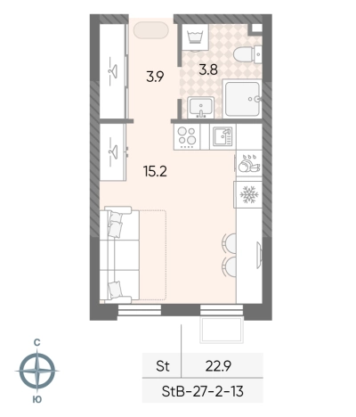 Купить Студию на вторичке у метро Черкизовская в Москве. Вариант № 10641868, 0, площадь - квм, цена 9170946 рублей
