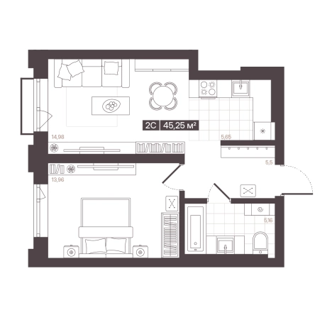 Купить квартиру в новостройках в Кемерове. Вариант № 170683, 0, площадь -  квм, цена 7632318 рублей