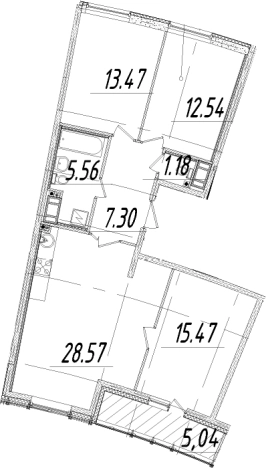 Купить многокомнатную квартиру в новостройках в ЖК Морская набережная в Санкт-Петербурге. Вариант № 67160, 0, площадь -  квм, цена 34902540 рублей
