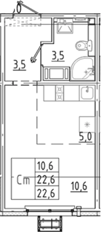 Купить Студию в новостройках в районе Красногвардейский в Санкт-Петербурге. Вариант № 8085869, 0, площадь -  квм, цена 3994504 рублей