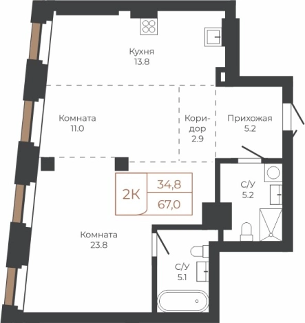 Купить квартиру в Барнауле. Вариант № 6841063, 0, площадь -  квм, цена 16524984 рублей