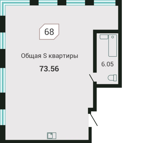 Купить двухкомнатную квартиру в Приморском крае. Вариант № 2644491, 0, площадь -  квм, цена 16162650 рублей