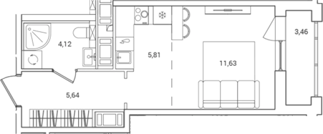 Купить Студию в ЖК OKLA в Санкт-Петербурге. Вариант № 8162824, 0, площадь -  квм, цена 7064706 рублей