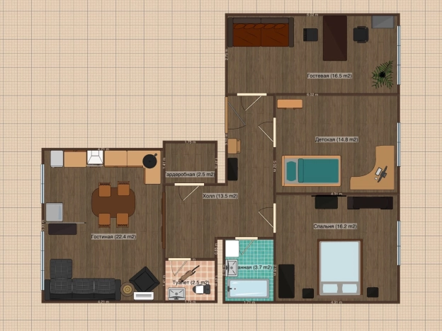 Купить квартиру в Таганроге. Вариант № 4021, 2, площадь -  квм, цена 7200000 рублей