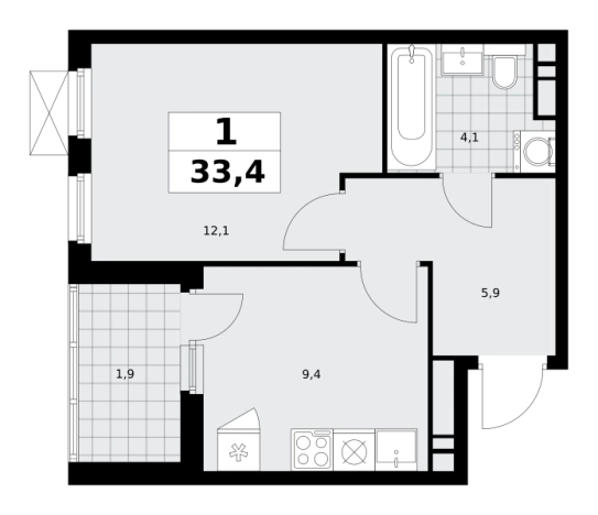 Купить однокомнатную квартиру в ЖК Скандинавия в Москве. Вариант № 1006704, 0, площадь - квм, цена 12068088 рублей