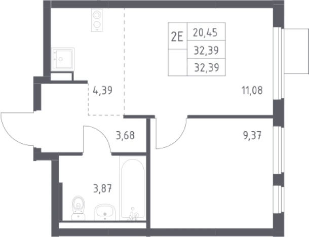 Купить однокомнатную квартиру в ЖК Горки Парк в Московской области. Вариант № 2486743, 0, площадь -  квм, цена 6687142 рублей