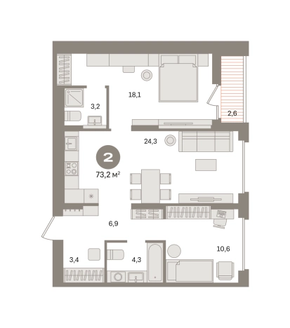 Купить двухкомнатную квартиру у метро Домодедовская в Видном. Вариант № 8538592, 0, площадь -  квм, цена 13140000 рублей