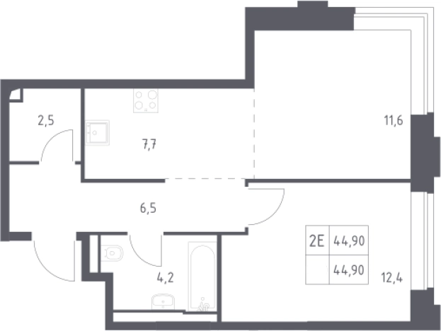 Купить двухкомнатную квартиру в районе Можайский в Москве. Вариант № 3579248, 0, площадь - квм, цена 18322163 рублей