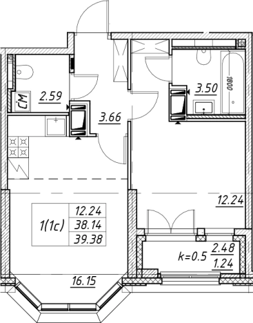 Купить двухкомнатную квартиру в новостройках в ЖК Цивилизация на Неве в Санкт-Петербурге. Вариант № 7849591, 0, площадь -  квм, цена 12350946 рублей