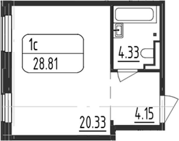 Купить Студию у метро Чёрная речка в Санкт-Петербурге. Вариант № 6209730, 0, площадь -  квм, цена 7878239 рублей