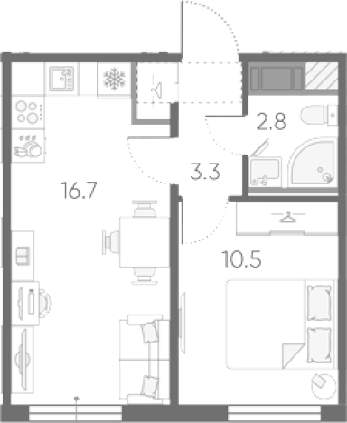 Купить двухкомнатную квартиру на улице проспект Большевиков в Санкт-Петербурге. Вариант № 7257791, 0, площадь -  квм, цена 8598759 рублей