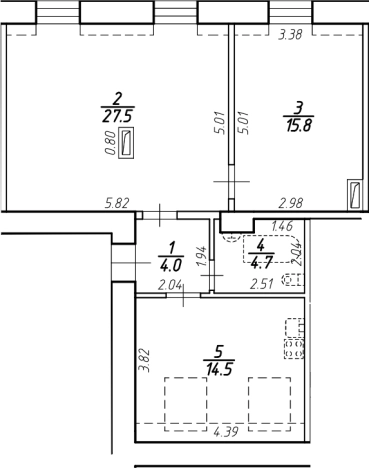 . Вариант № 78680, 0, площадь - 66.5 квм, цена 10241000 рублей
