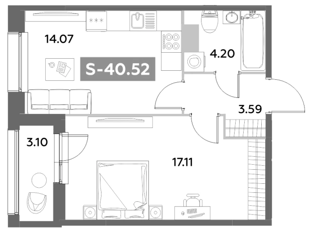 Купить двухкомнатную квартиру в новостройках у метро Звёздная в Санкт-Петербурге. Вариант № 6216965, 0, площадь -  квм, цена 15260895 рублей